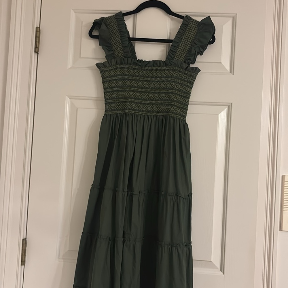 Hill House Home The Ellie Nap Dress - Leaf Green Cotton - Picture 4 of 4